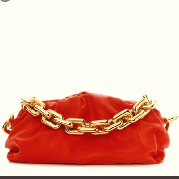 Bottega Veneta orange chain pouch bag - Picture 5 of 15